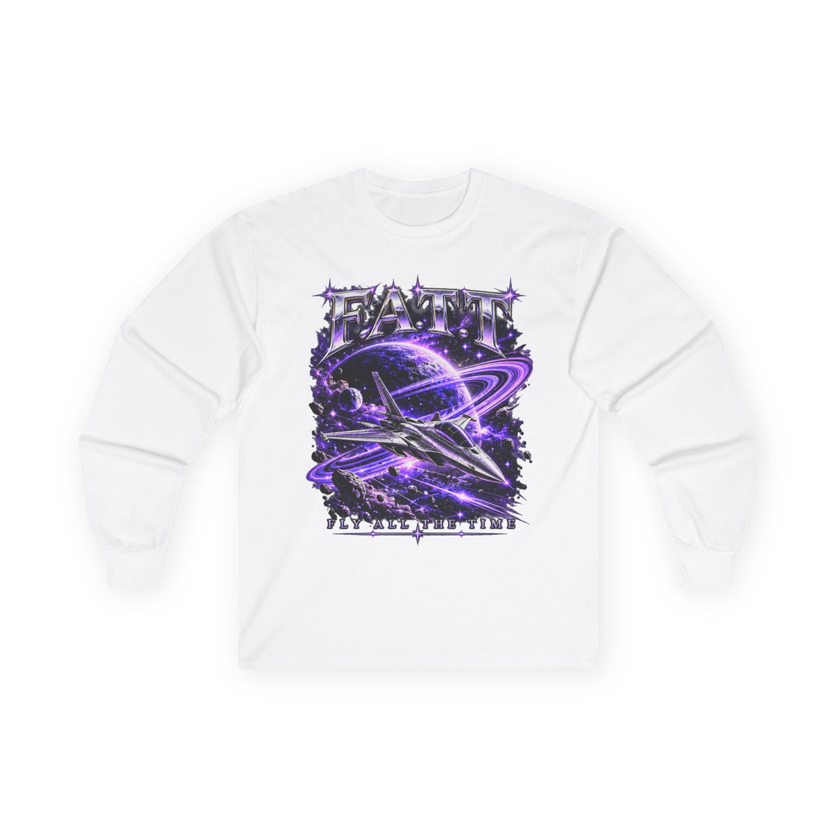 F.A.T.T Purple Space Flight Graphic Long Sleeve