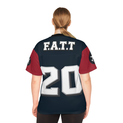 F.A.T.T #20 Football Jersey — Houston | Deep Blue / Red