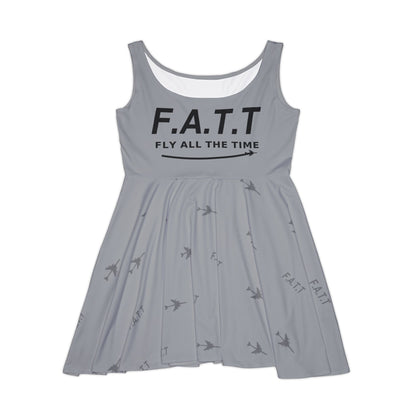 F.A.T.T Women's Flight Skater Dress — Heather Gray / Black