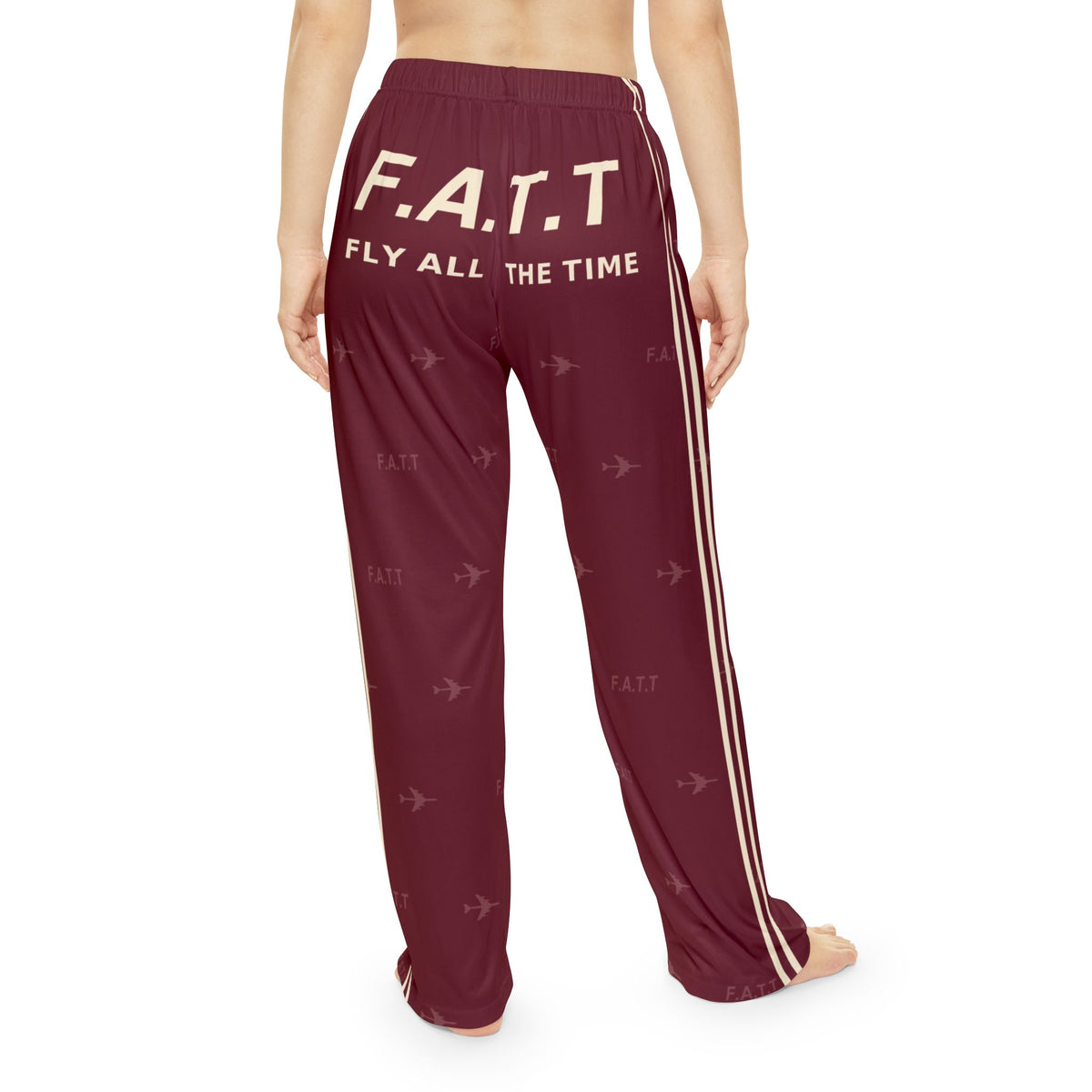 F.A.T.T Women's Flight Lounge Pants — Burgundy / Cream