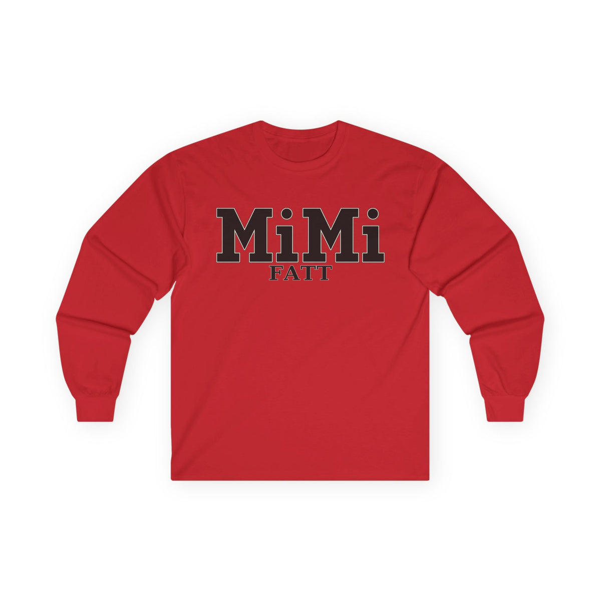 MiMi by FATT Long-Sleeve Cotton T-Shirt — Red & Black