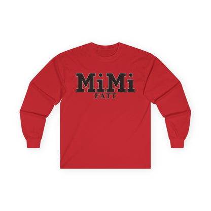 MiMi by FATT Long-Sleeve Cotton T-Shirt — Red & Black