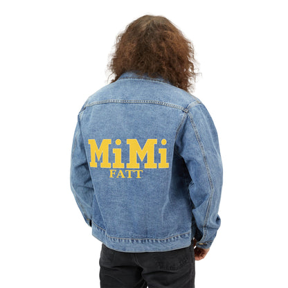 MiMi by FATT Men’s Denim Jacket — Yellow Back Print