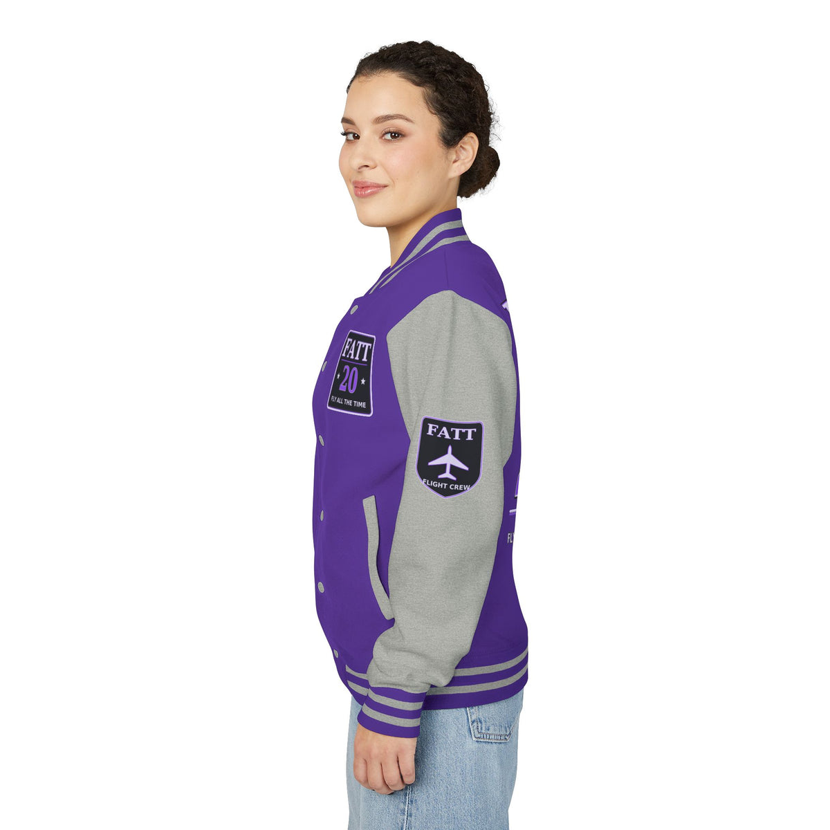 F.A.T.T Purple Space Flight #20 Varsity Jacket