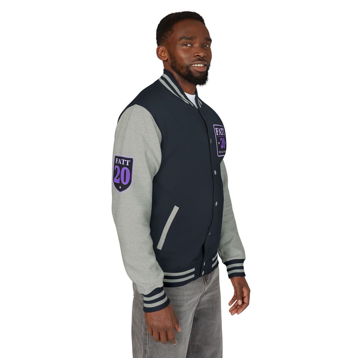 F.A.T.T Purple Space Flight #20 Varsity Jacket