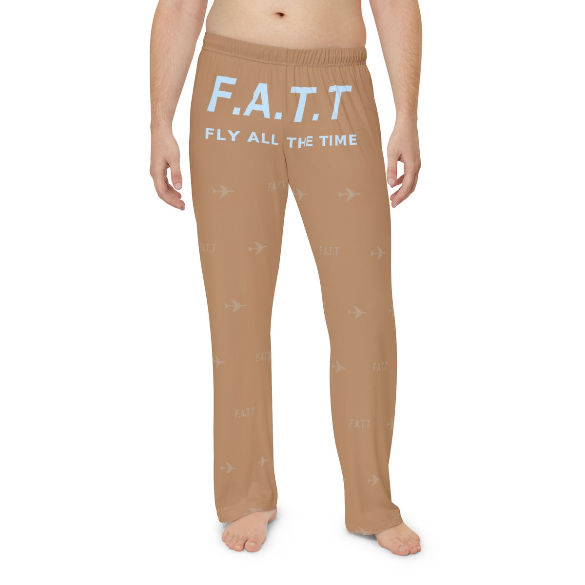 F.A.T.T Men's Flight Lounge Pants — Mocha / Sky Blue