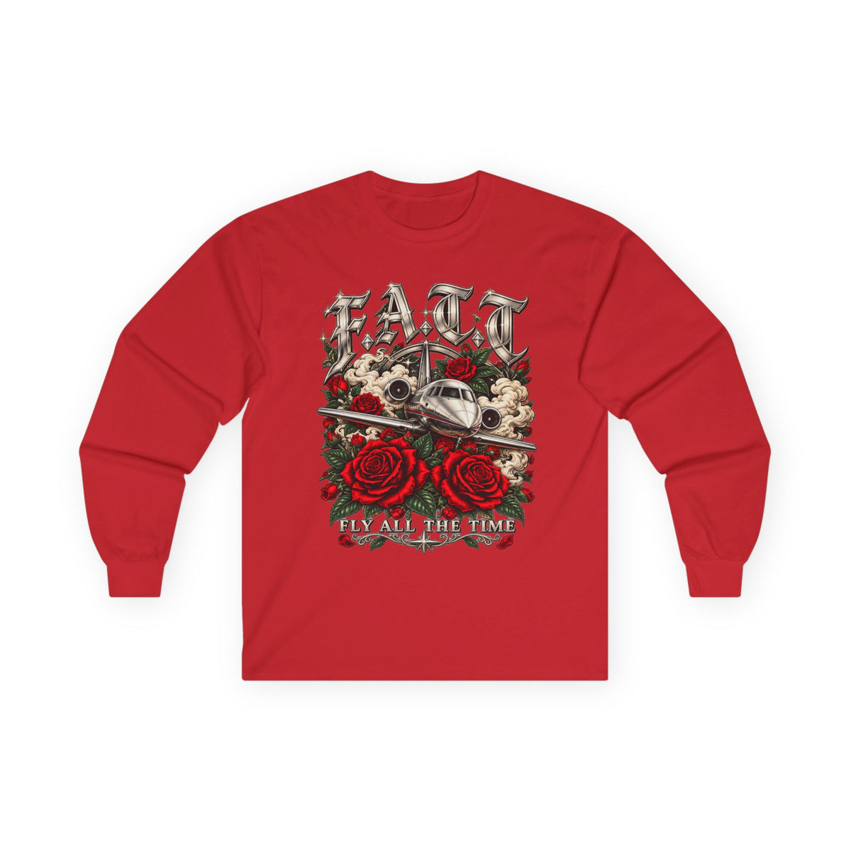 F.A.T.T Red Rose Flight Graphic Long Sleeve