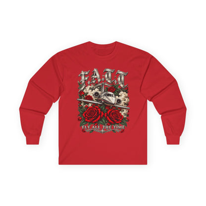F.A.T.T Red Rose Flight Graphic Long Sleeve