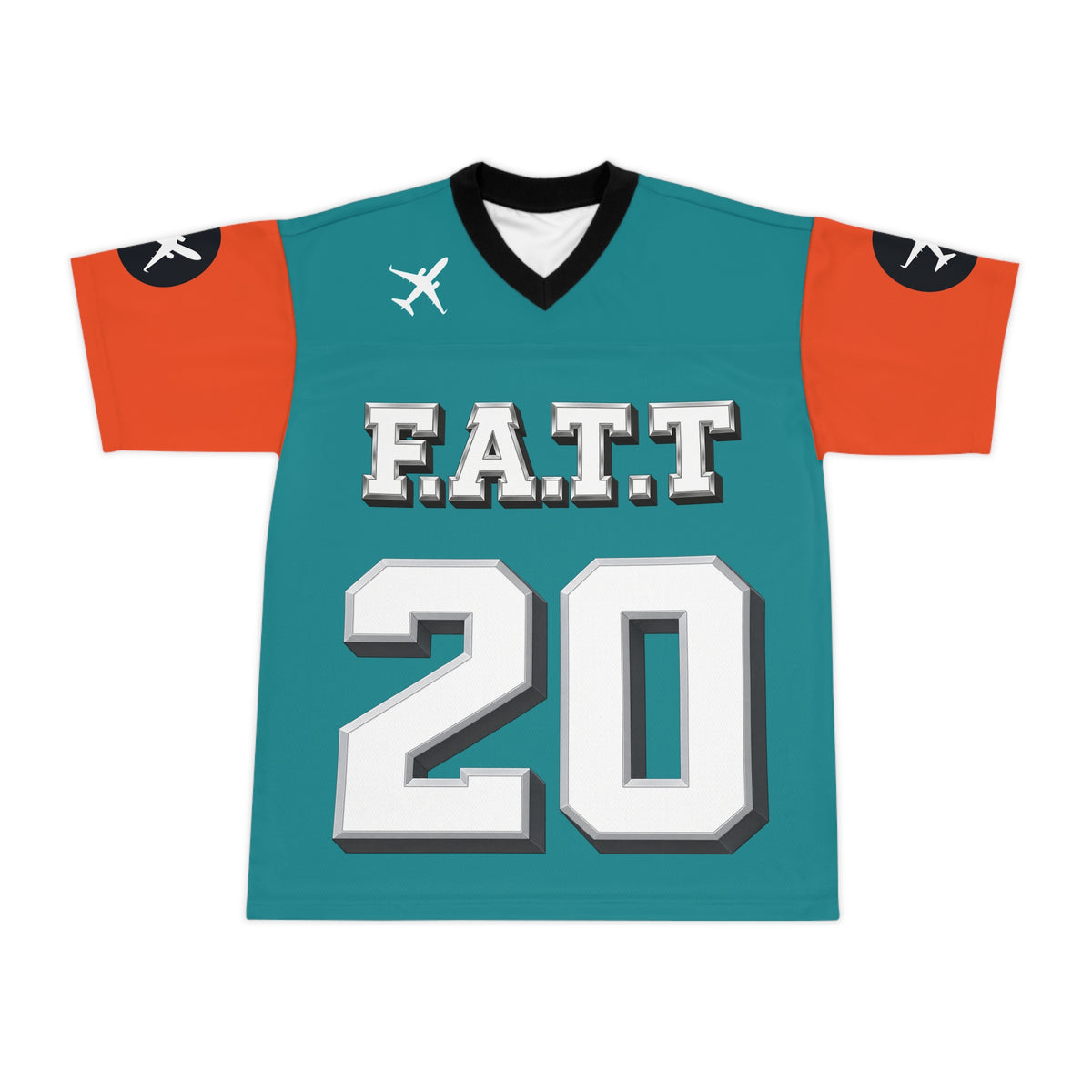F.A.T.T #20 Football Jersey — Miami | Aqua / Orange