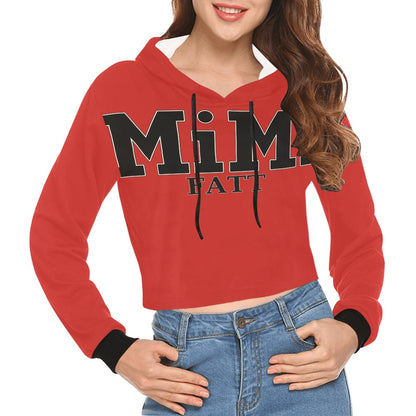 MiMi by FATT Women’s Cropped Hoodie — Black, Red & Camouflage