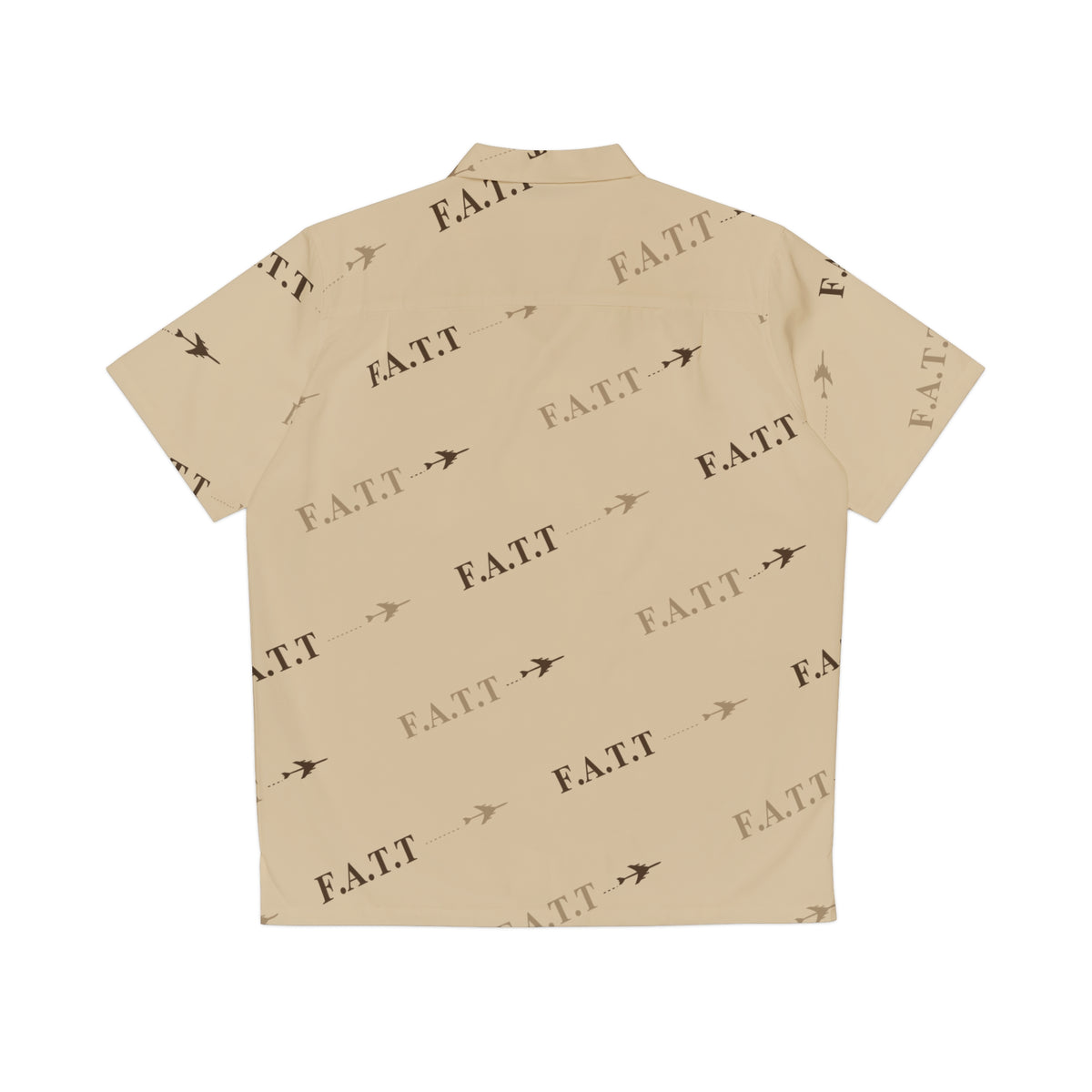 F.A.T.T Flight Monogram Button-Up — Stone / Chocolate