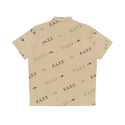 F.A.T.T Flight Monogram Button-Up — Stone / Chocolate