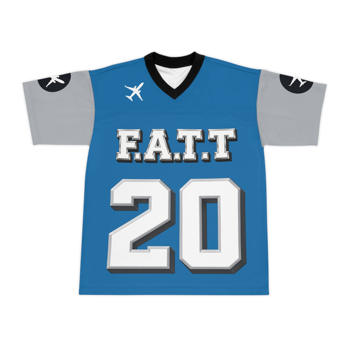 F.A.T.T #20 Football Jersey — Detroit | Blue / Silver