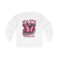 F.A.T.T Women’s Pink Butterfly Graphic Long Sleeve