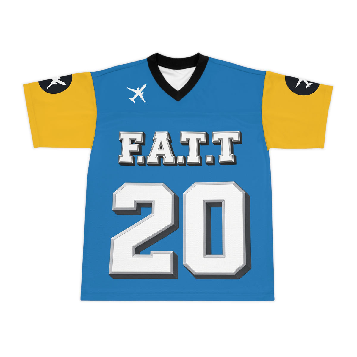 F.A.T.T #20 Football Jersey — Los Angeles Powder | Powder Blue / Gold