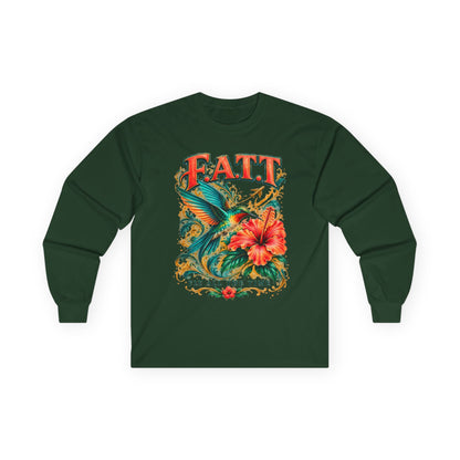 F.A.T.T Women’s Hummingbird & Hibiscus Graphic Long Sleeve