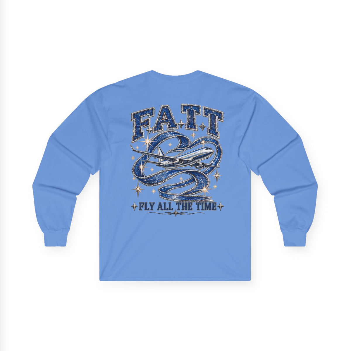 F.A.T.T Women’s Denim Bow Graphic Long Sleeve