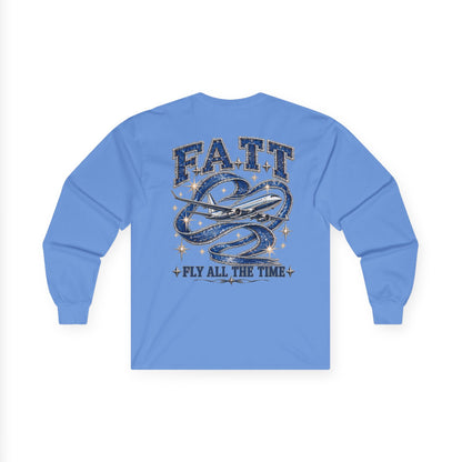 F.A.T.T Women’s Denim Bow Graphic Long Sleeve