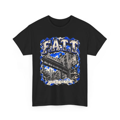 F.A.T.T City Flight Graphic Tee — Royal | Cotton S–5XL