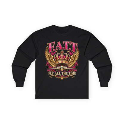 F.A.T.T Women’s Pink & Gold Crown Graphic Long Sleeve