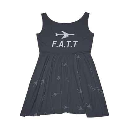 F.A.T.T Women's Flight Skater Dress — Charcoal / Silver