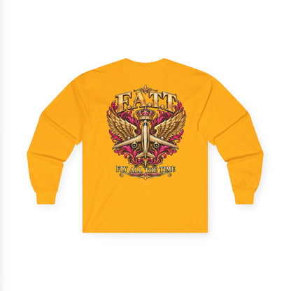 F.A.T.T Women’s Pink & Gold Crown Graphic Long Sleeve
