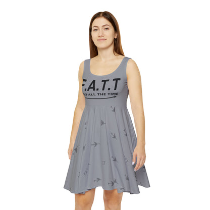 F.A.T.T Women's Flight Skater Dress — Heather Gray / Black