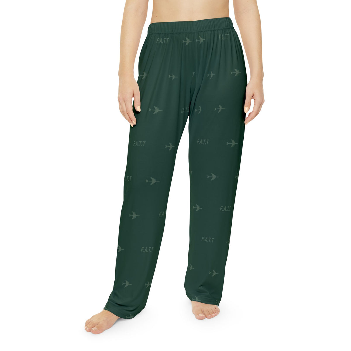 F.A.T.T Women's Flight Lounge Pants — Forest Green / Cream