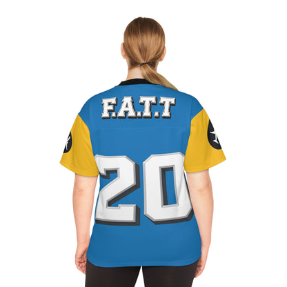 F.A.T.T #20 Football Jersey — Los Angeles Powder | Powder Blue / Gold