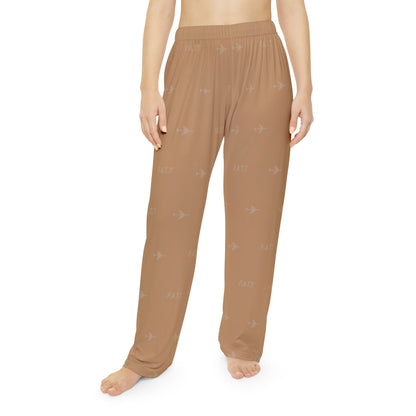 F.A.T.T Women's Flight Lounge Pants — Mocha / Sky Blue
