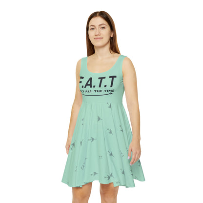 F.A.T.T Women's Flight Skater Dress — Mint / Charcoal