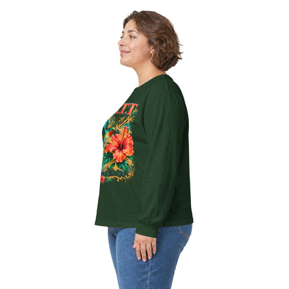 F.A.T.T Women’s Hummingbird & Hibiscus Graphic Long Sleeve