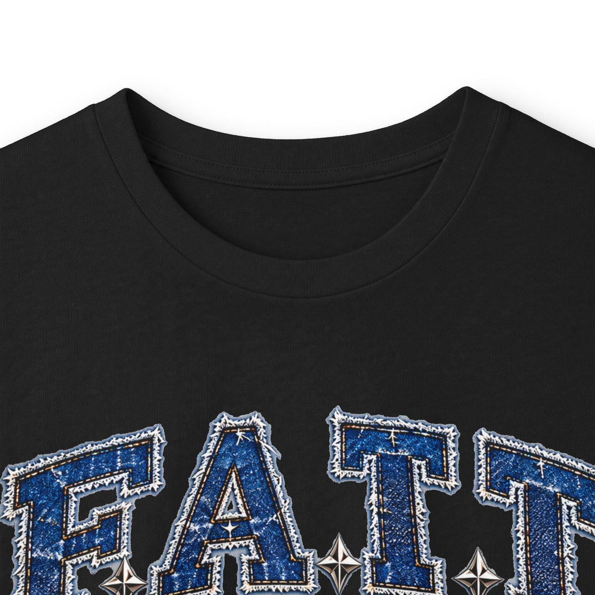 F.A.T.T Women’s Denim Bow Graphic Long Sleeve
