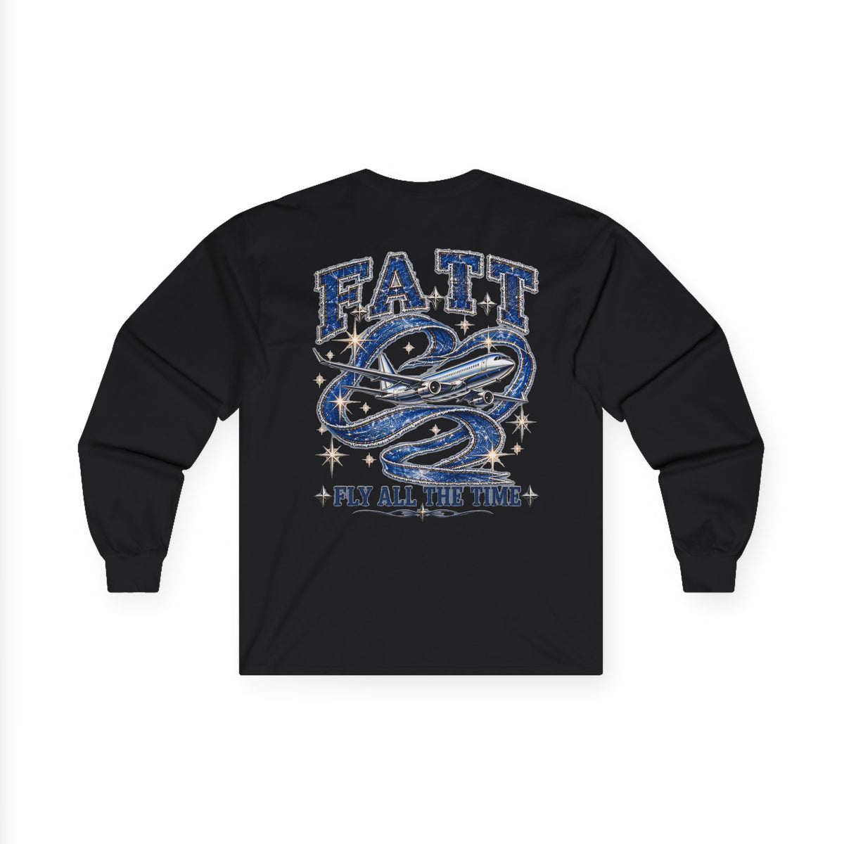 F.A.T.T Women’s Denim Bow Graphic Long Sleeve
