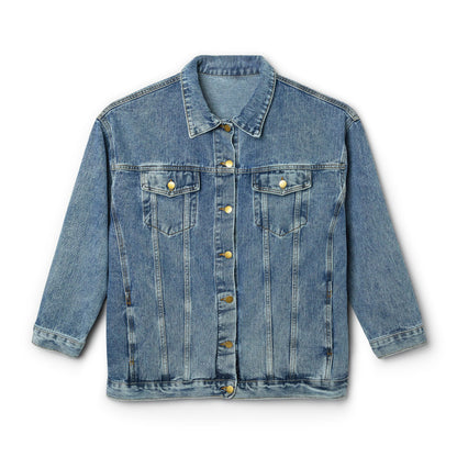 F.A.T.T Women's Flight Denim Jacket — Burgundy / Cream