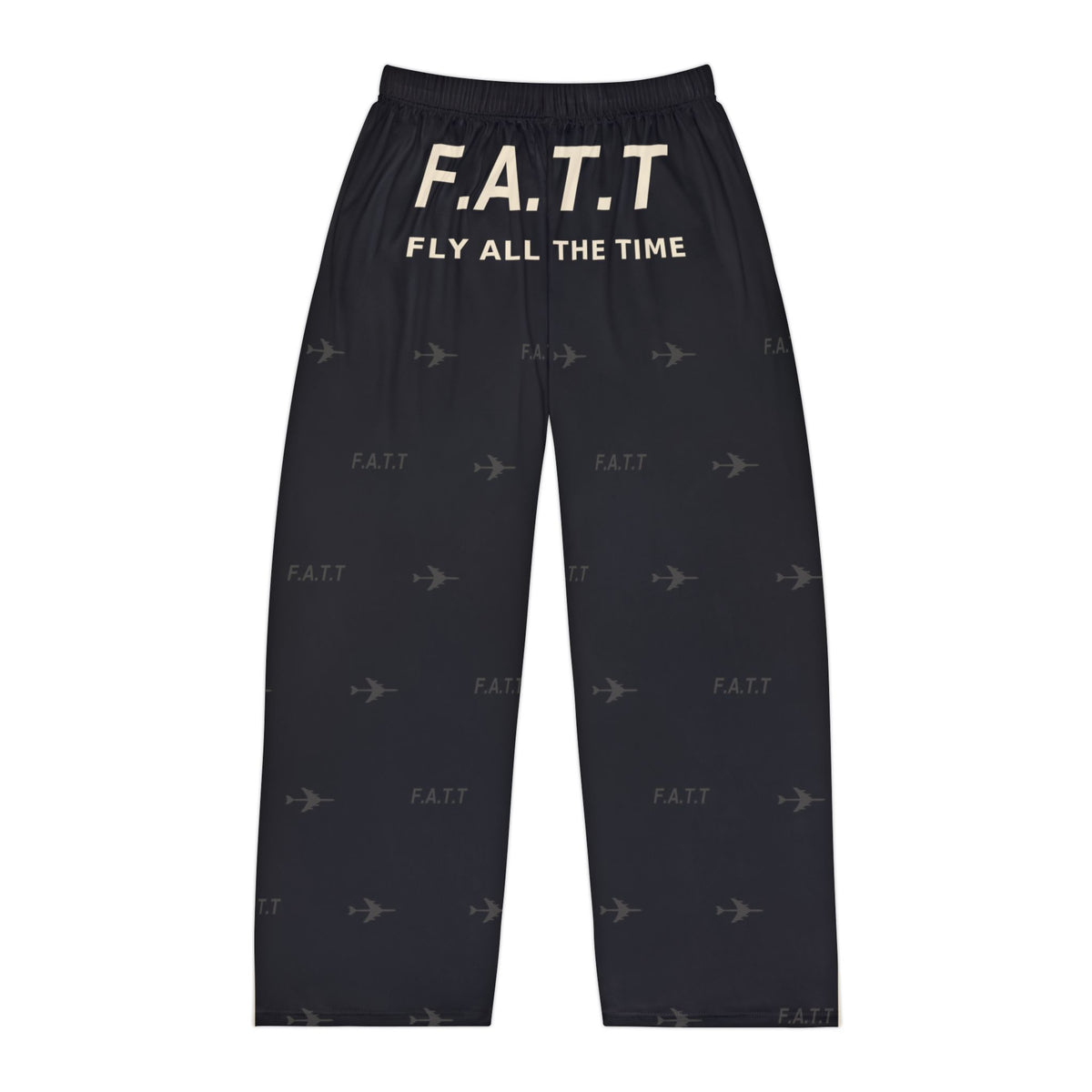 F.A.T.T Men's Flight Lounge Pants — Jet Black / Cream