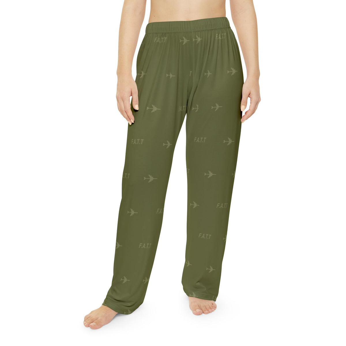 F.A.T.T Women's Flight Lounge Pants — Olive / Cream
