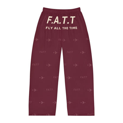 F.A.T.T Men's Flight Lounge Pants — Burgundy / Cream