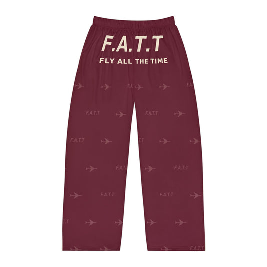F.A.T.T Men's Flight Lounge Pants — Burgundy / Cream