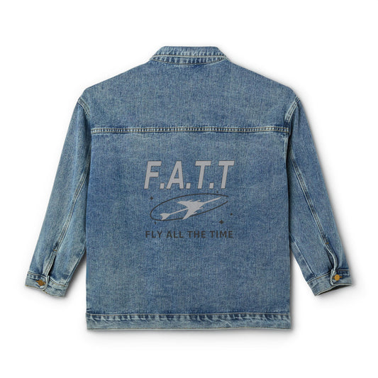 F.A.T.T Women's Flight Denim Jacket — Heather Gray / Black