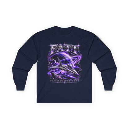 F.A.T.T Purple Space Flight Graphic Long Sleeve