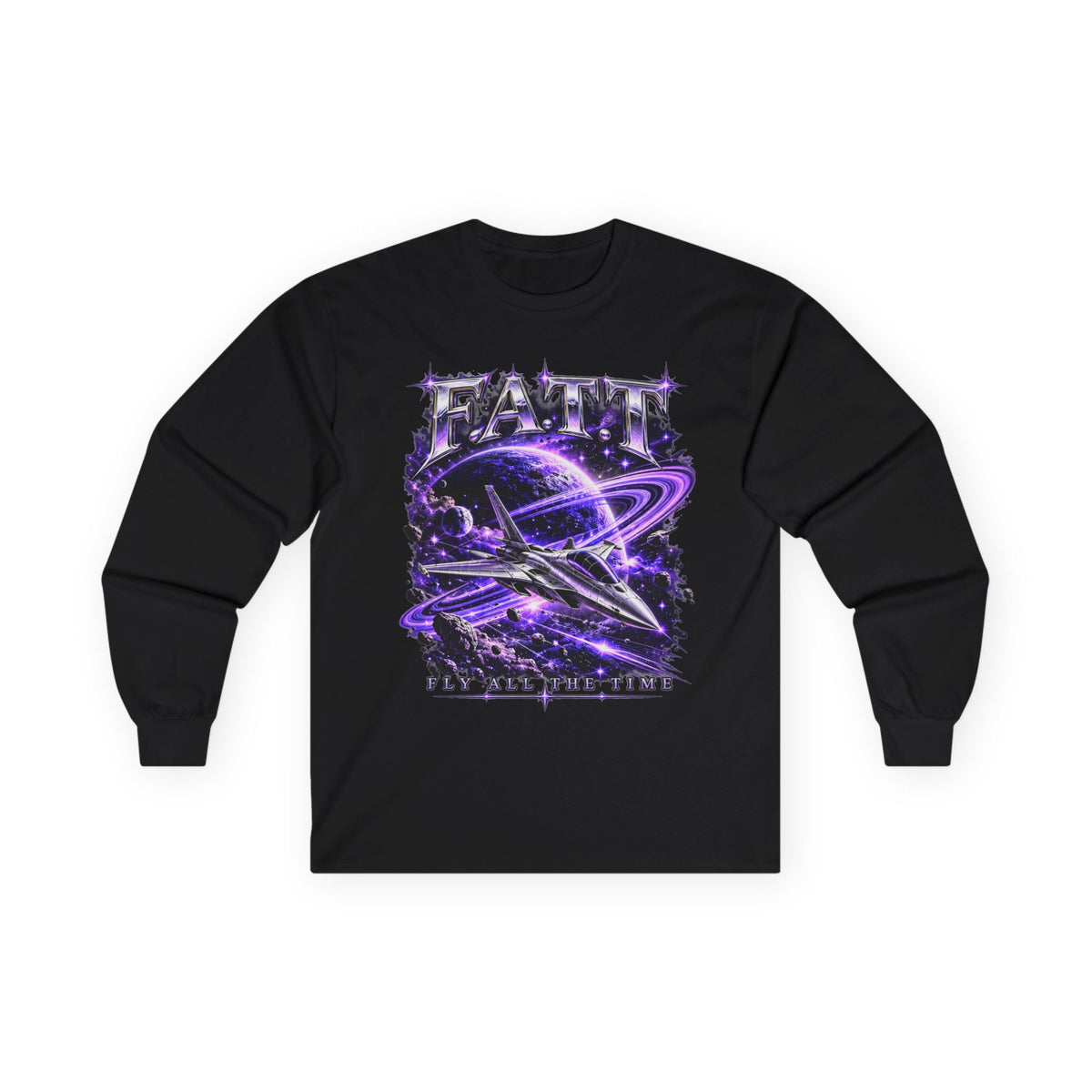 F.A.T.T Purple Space Flight Graphic Long Sleeve