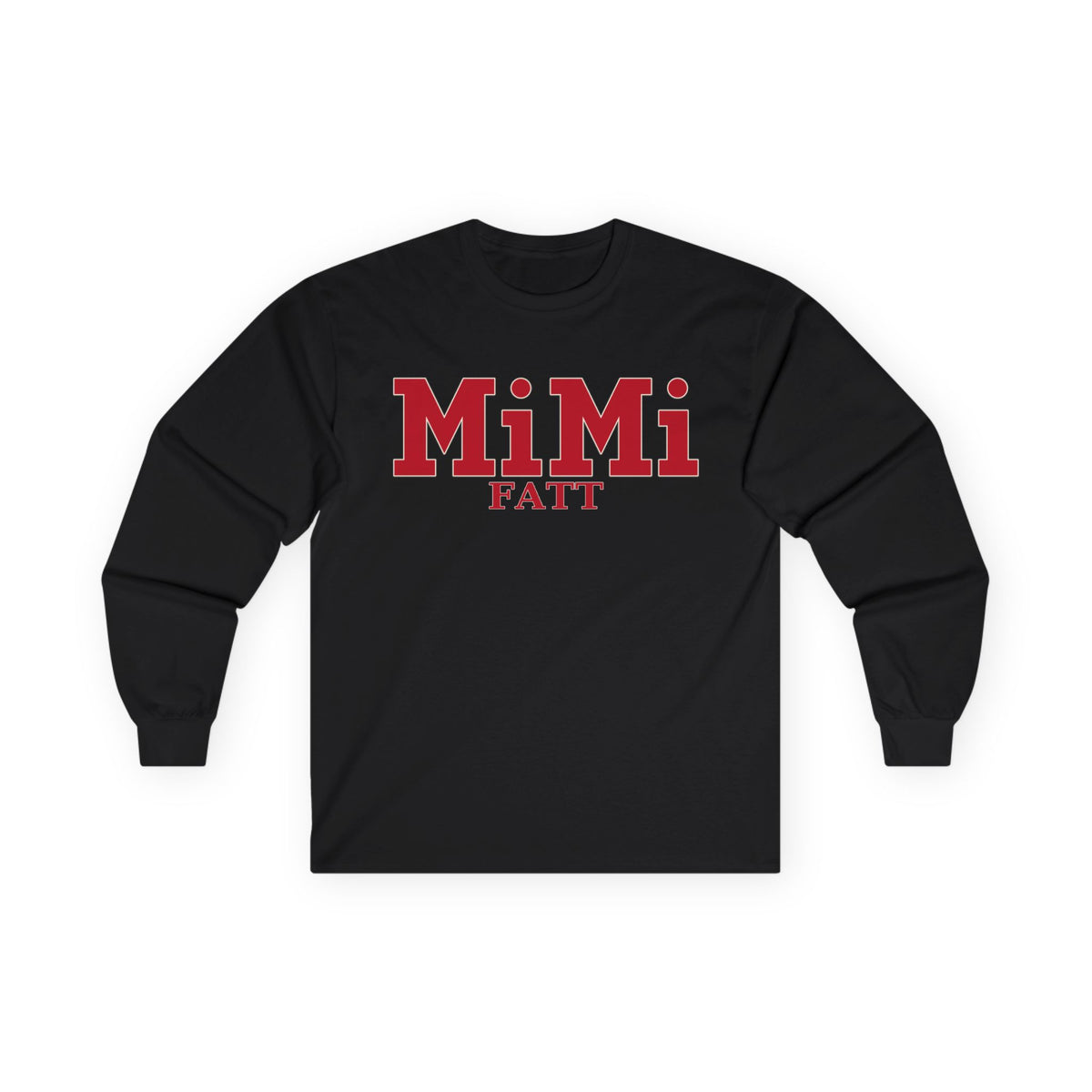 MiMi by FATT Long-Sleeve Cotton T-Shirt — Red & Black