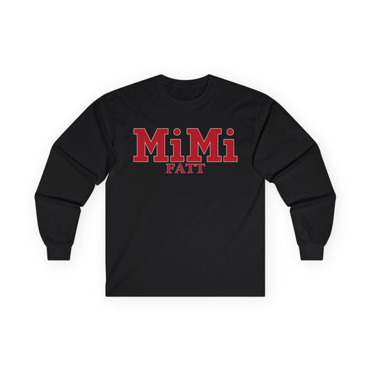 MiMi by FATT Long-Sleeve Cotton T-Shirt — Red & Black