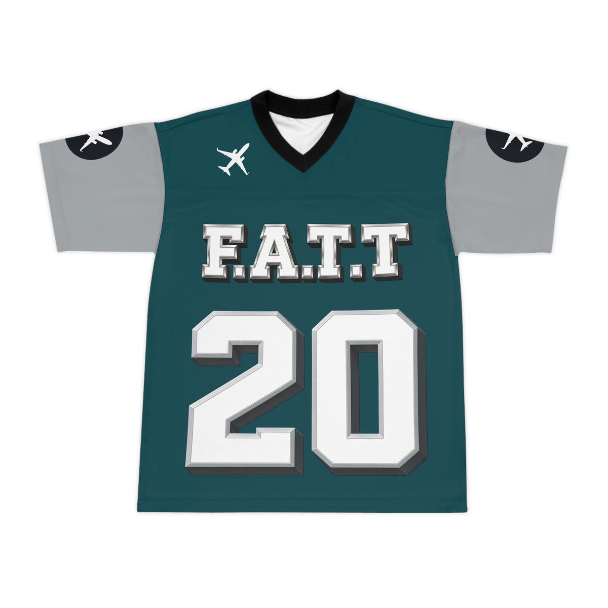 F.A.T.T #20 Football Jersey — Philadelphia | Midnight Green / Silver