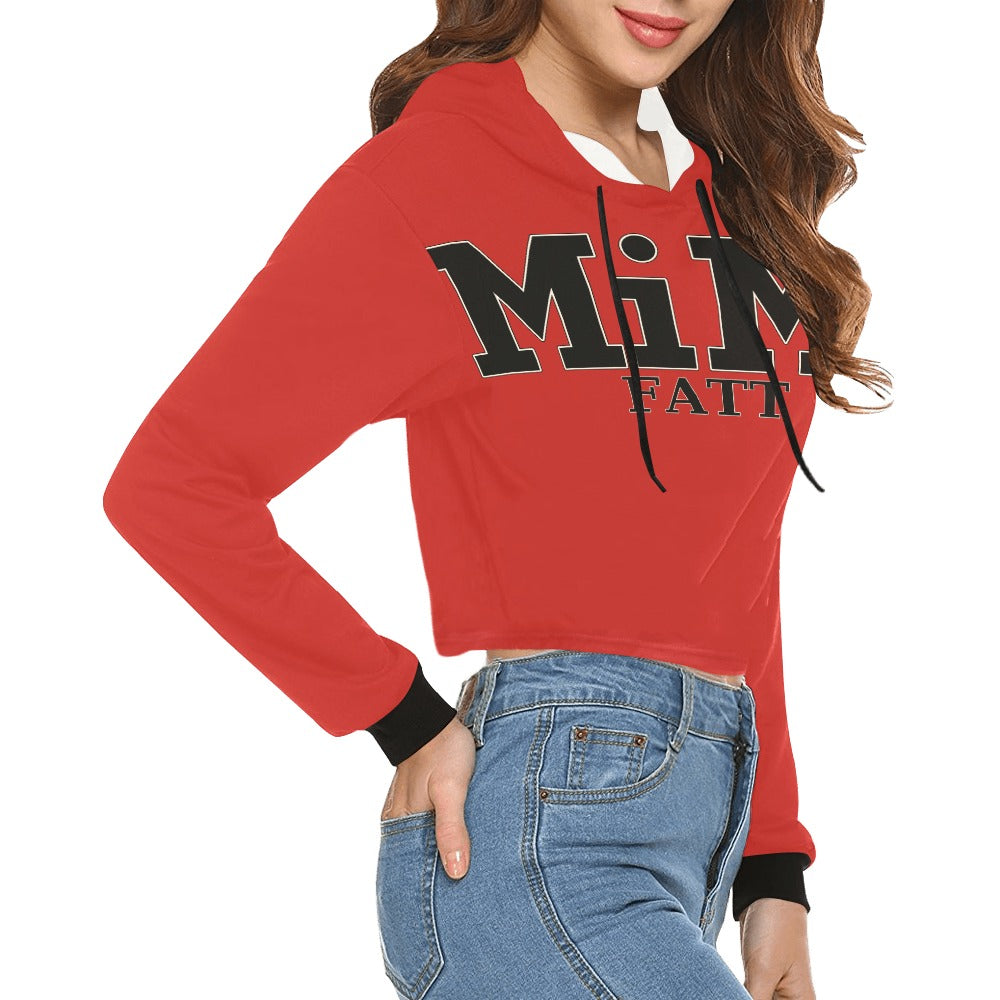 MiMi by FATT Women’s Cropped Hoodie — Black, Red & Camouflage