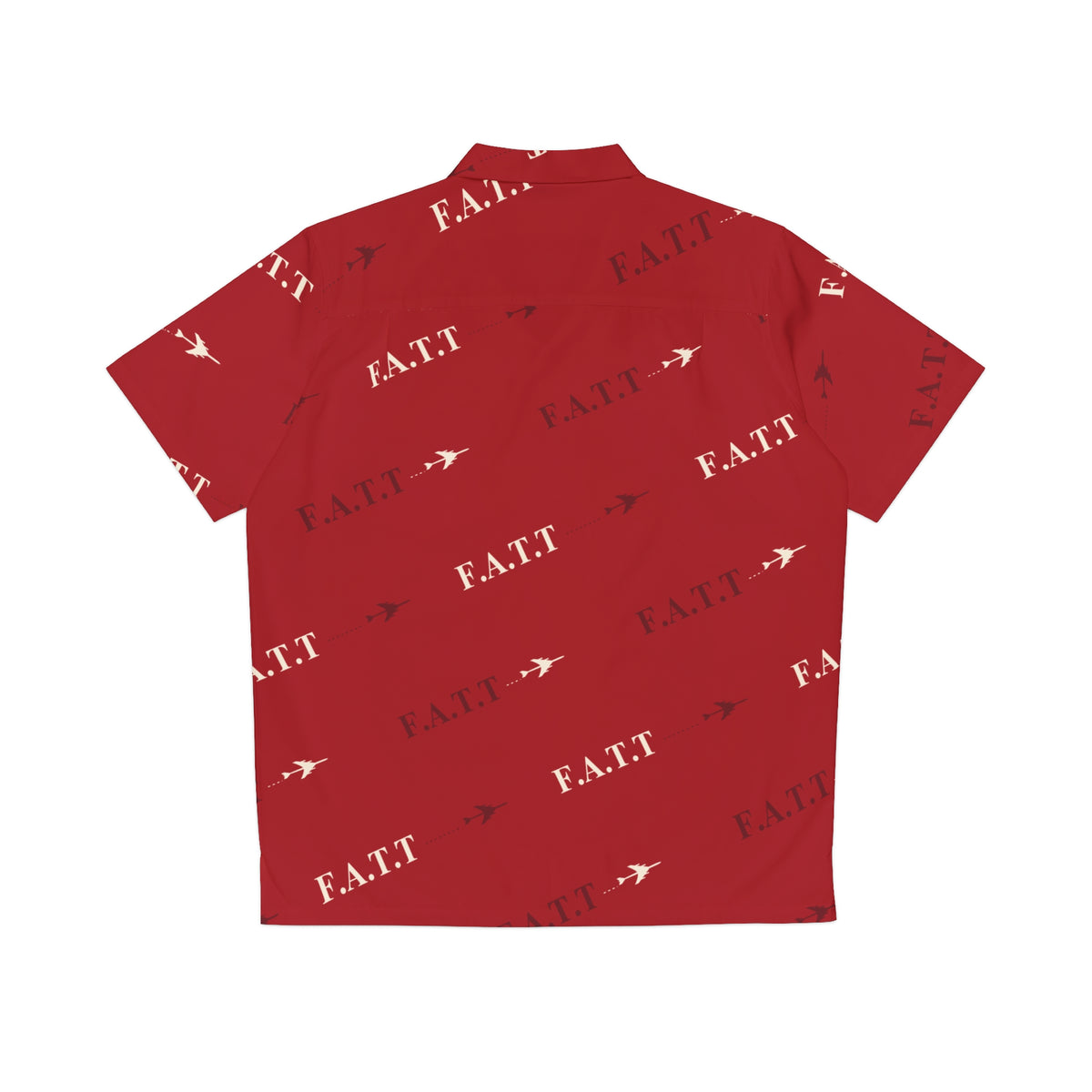 F.A.T.T Flight Monogram Button-Up — Red / Ivory
