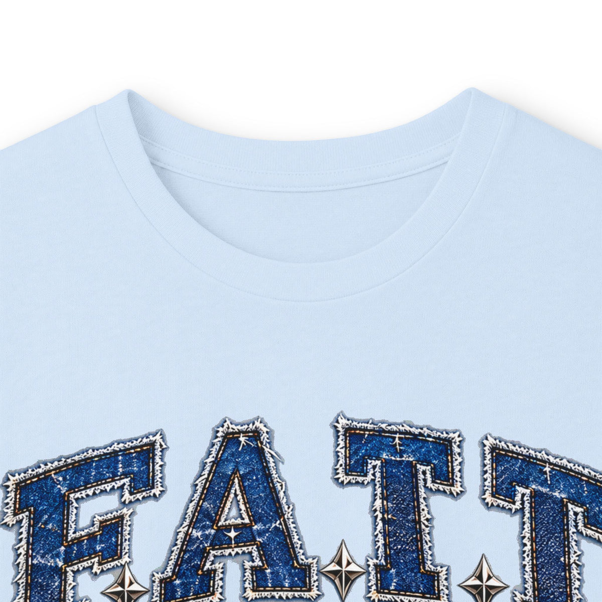 F.A.T.T Women’s Denim Bow Graphic Long Sleeve