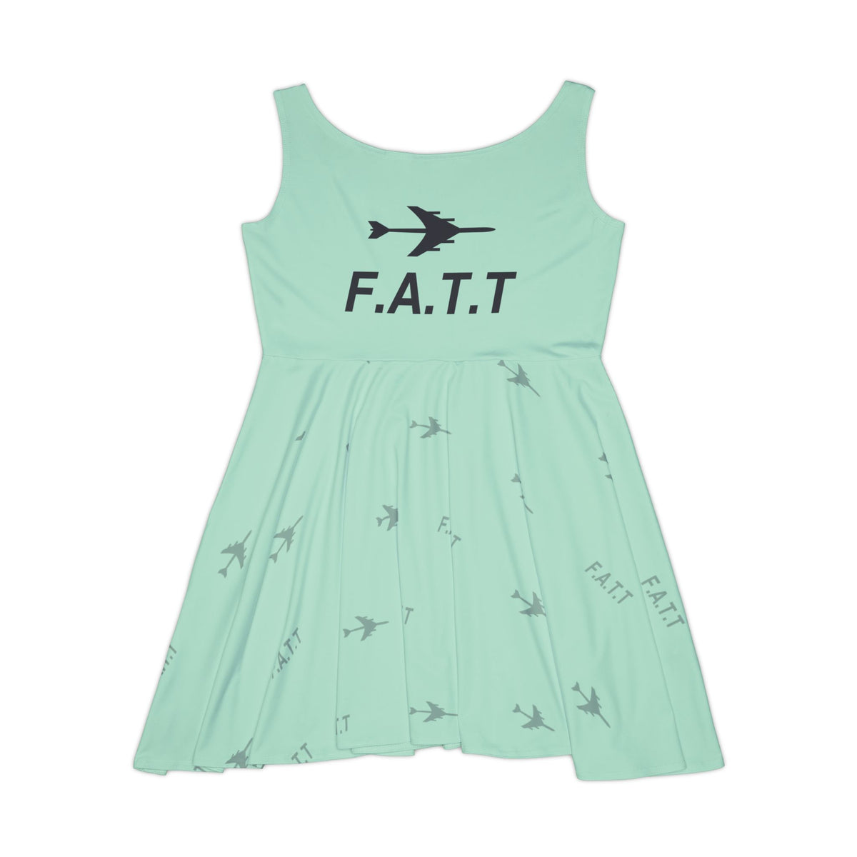 F.A.T.T Women's Flight Skater Dress — Mint / Charcoal