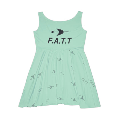F.A.T.T Women's Flight Skater Dress — Mint / Charcoal